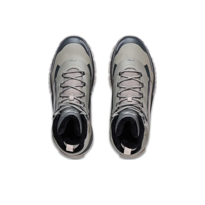 LiNing Dominator Lite Anti Slip Wear Resistant Mid Top Casual Shoes Men's Gray-3