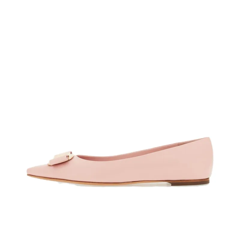 FERRAGAMO Vara Casual Single Shoes 0.5cm Women's Pink-0
