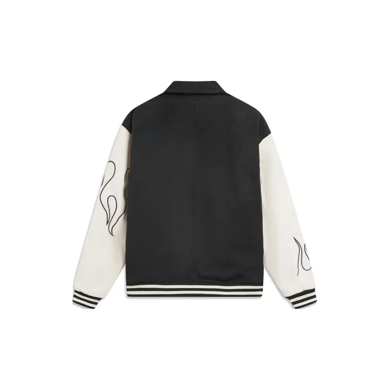 LiNing Skateboard Jacket Men's Black Oat Gray-1