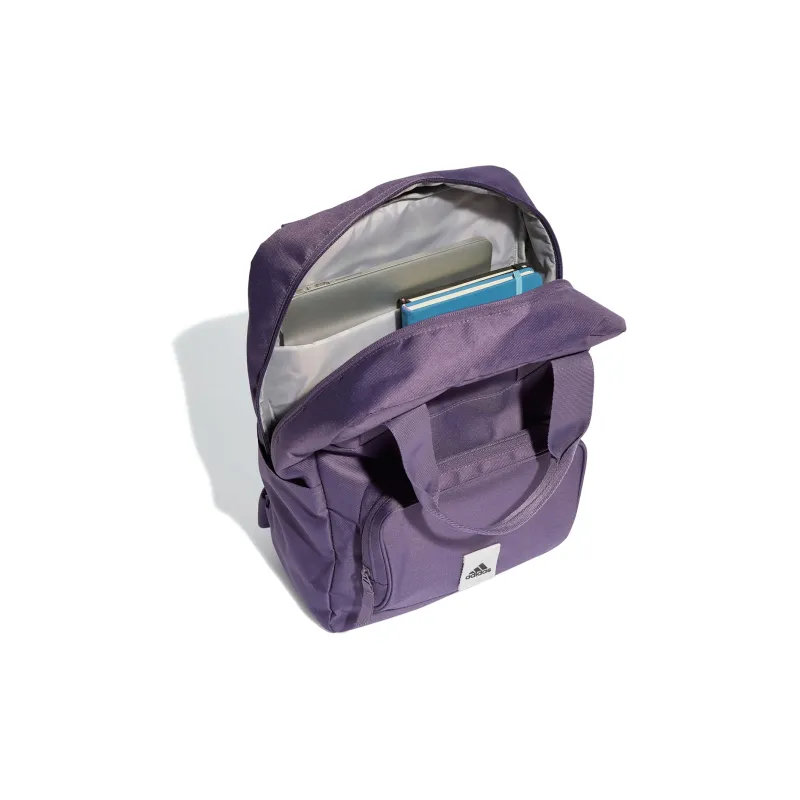 Adidas Recycled Polyester Twill Backpack Regular Unisex Shadow Purple & Black & Gray White-3