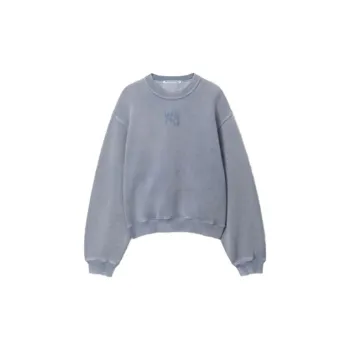 Alexander Wang Apple Logo Shrunken Zip Up Hoodie Washed Alexander Wang Apple Logo Shrunken Zip Up Hoodie Washed
