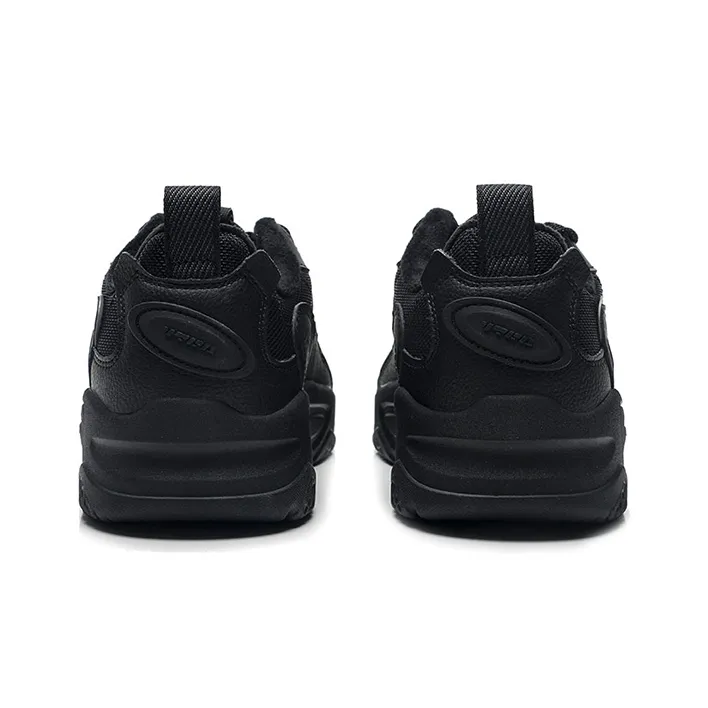 XTEP Anti Slip Wear Resistant Water Resistant Warm Low Top Casual Shoes Men's Black-4