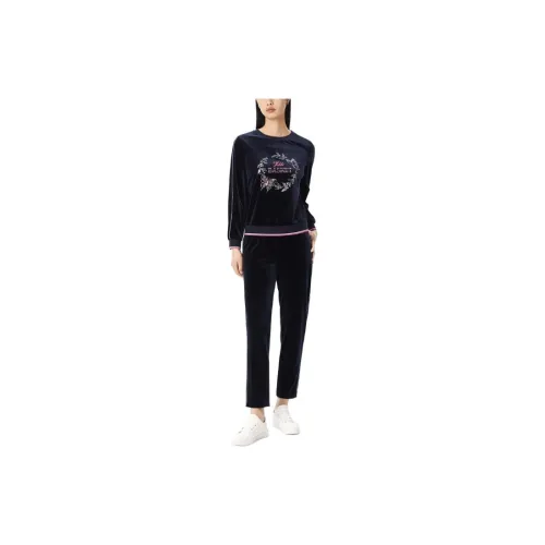 XII BASKET Casual Suits Women's Navy Blue Tops And Bottoms