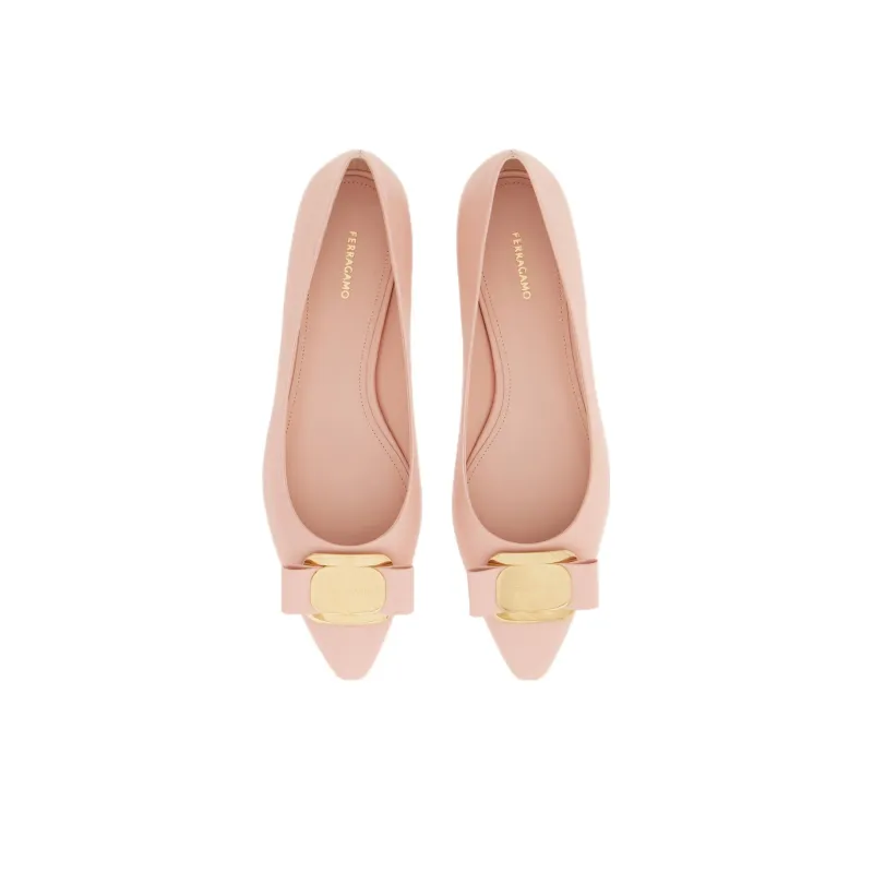 FERRAGAMO Vara Casual Single Shoes 0.5cm Women's Pink-3