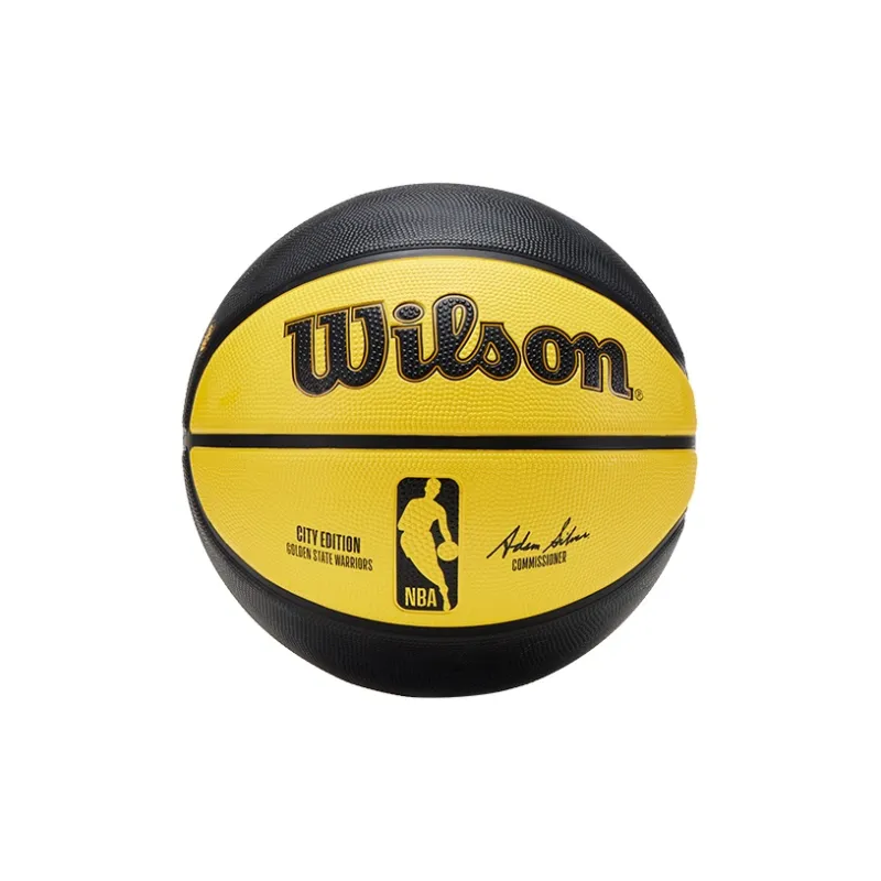 Wilson City Limited Collection Rubber Basketball Black Yellow Size 7 Ball Training-1