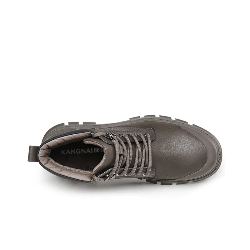 KANGNAI Ankle Boots Men Black/Khaki-8