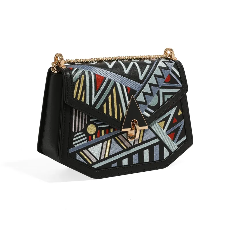 Forever Lucky Cow Leather Shoulder Bag Crossbody Bag Regular Women's Lavender/Precision Blue/Elegant Black-9