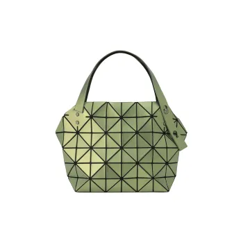 ISSEY MIYAKE Boston Polyvinyl Chloride Shoulder Bag, Handbag Regular Women's Khaki