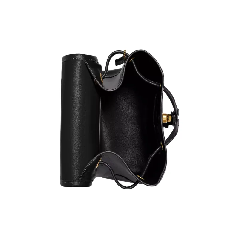 COACH Turnlock Leather Backpack Small Size Women's Black-2