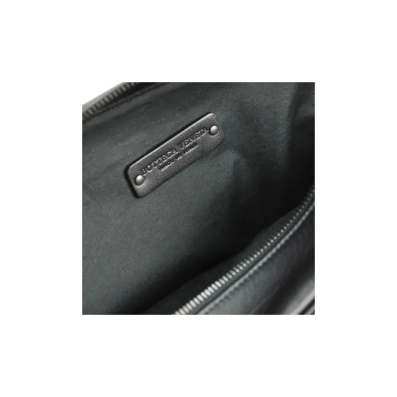 Bottega Veneta Sheepskin Messenger Bag, Crossbody Bag Men's Black-3