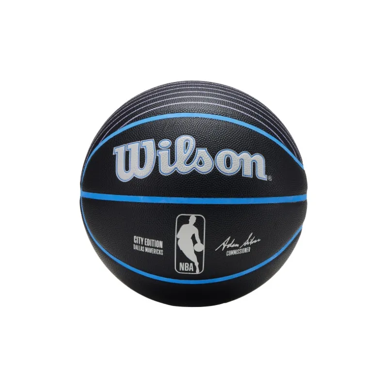 Wilson NBA City Series PU Basketball Black Blue Size 7 Ball Training Unisex-1