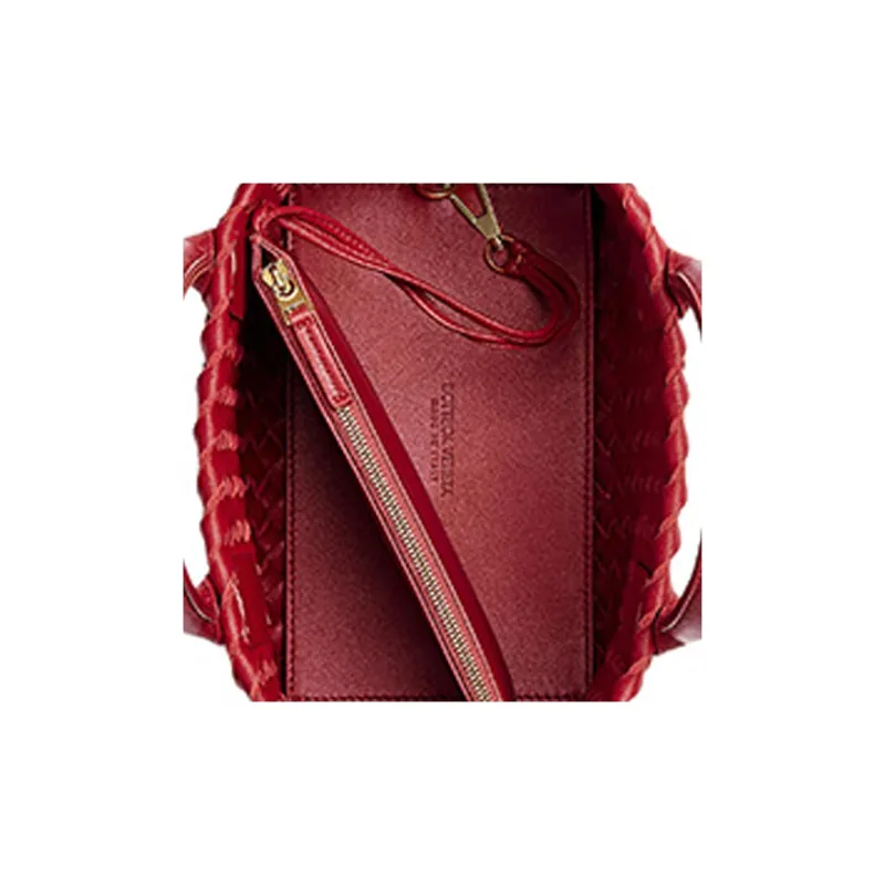 Bottega Veneta Cabat Intreccio Tote Bag Mini Apple Candy-4