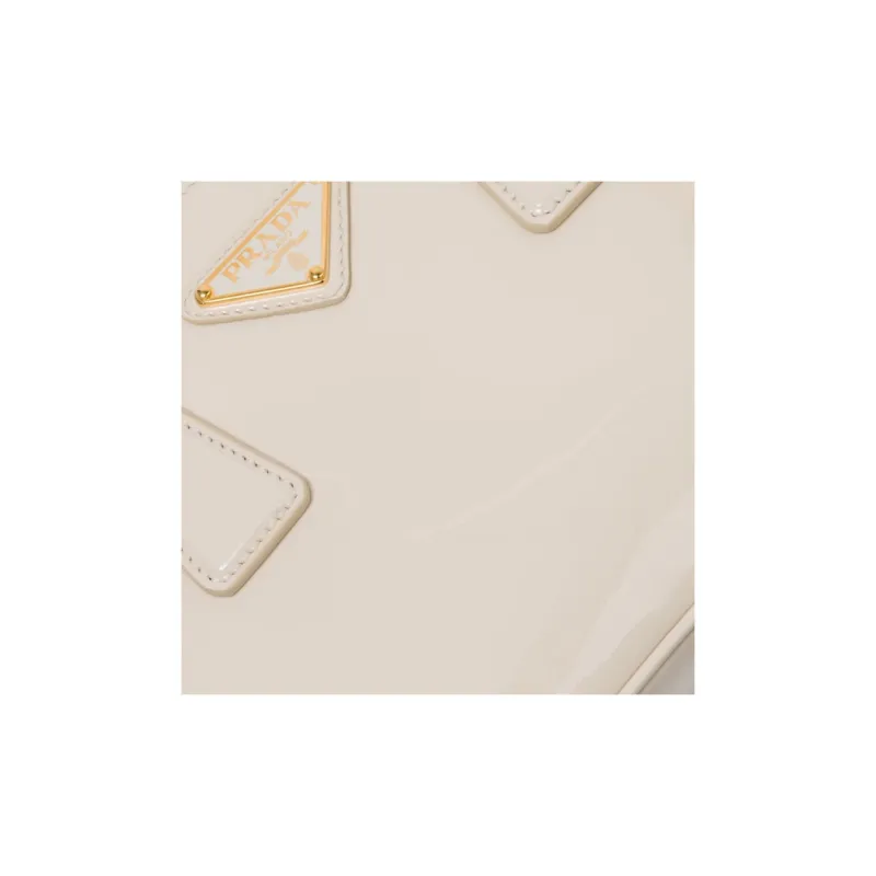 PRADA Galleria Killer Bag Leather Shoulder Bag, Crossbody Bag, Handbag Mini Women's Ivory-4