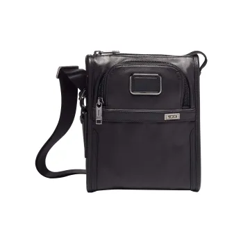TUMI Alpha 3 Leather Shoulder Bag Crossbody Bag Small Size Men's Black
