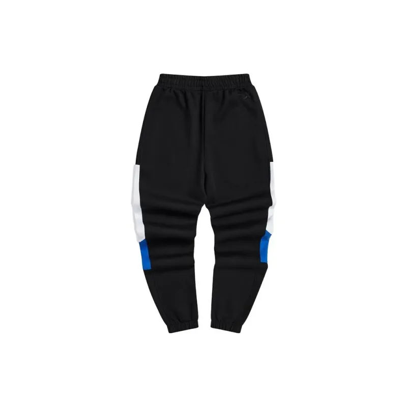 XTEP Vitality Series Knitted Sports Pants Men's ẾC Jet Black/Pearl White-1