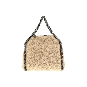 Stella McCartney Falabella Sheared Wool Tote Bag Shopping Bag Handbag Mini Women's Light Brown