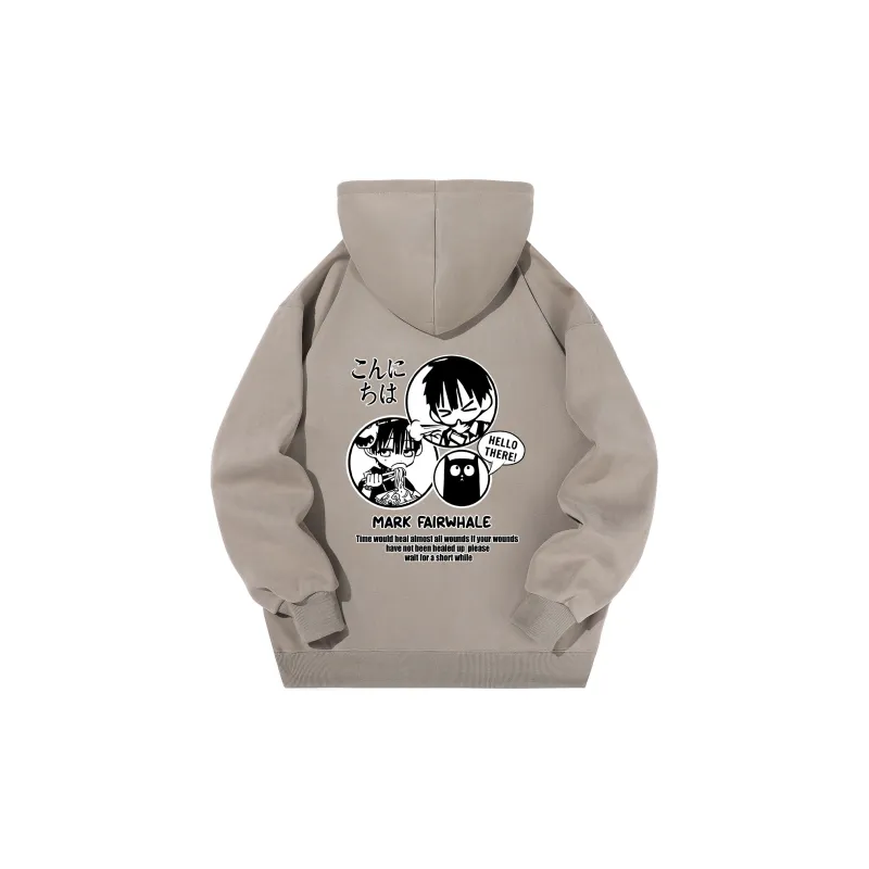 FAIRWHALE Pullover Drop Shoulder Hoodie Unisex-48