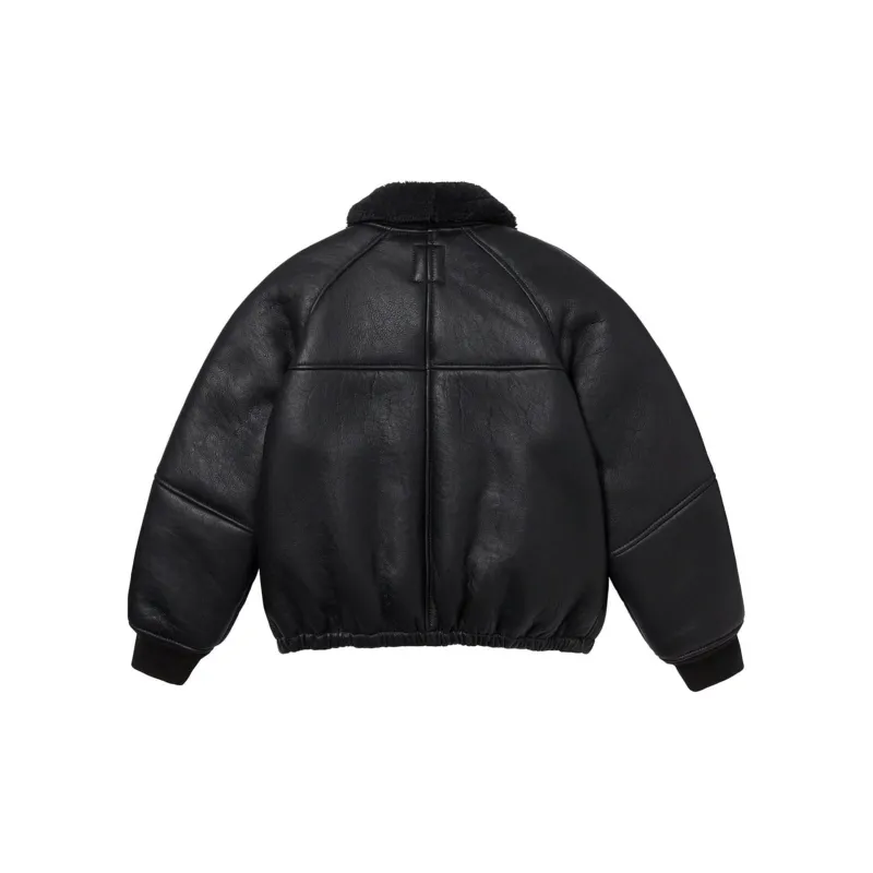 Supreme X Schott Shearling Bomber Jacket-8