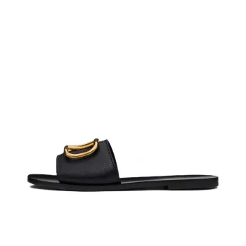 Valentino Garavani VLogo Signature Leather Slides