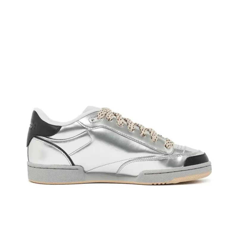 Dime x Reebok Club C Anti-Slip Wear-Resistant Low-Top Skateboard Shoes Men's Silver-1