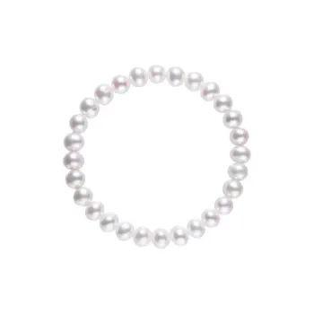 CARAT'S DIARY Faux Pearl Plain Band Layering Instagram Style Bracelets Women's