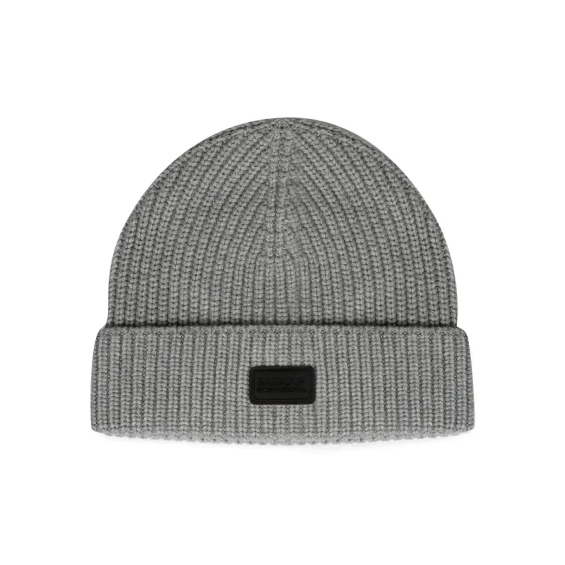 BARBOUR Sweeper Logo Patch Detail Knitted Beanie-0