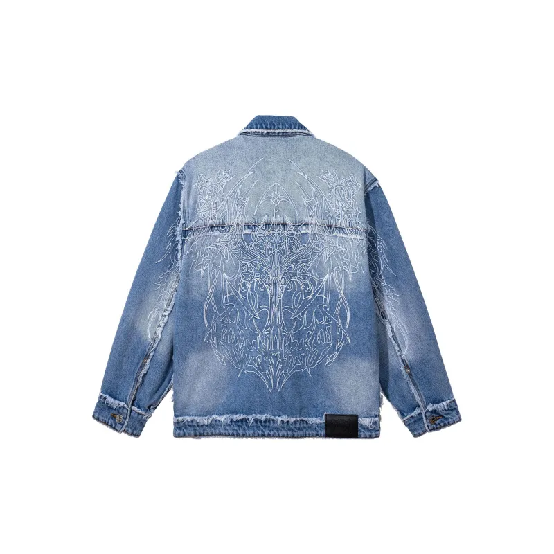 Revenge Denim Jackets Unisex Light Blue-1