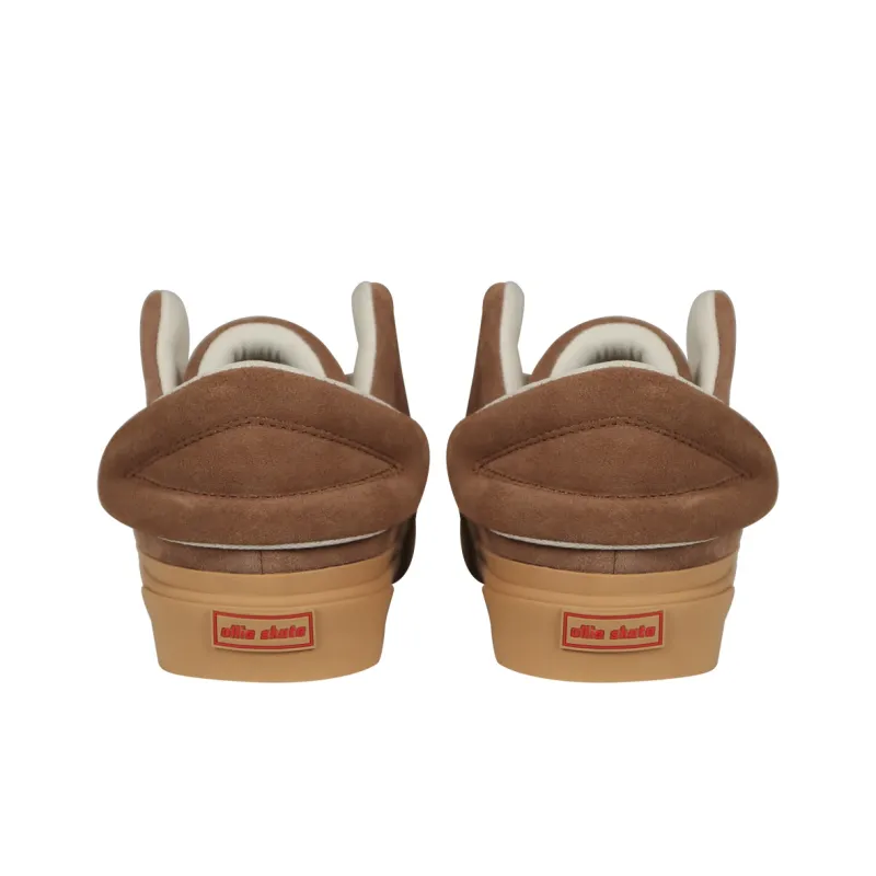 Ollieskate Puffy Shoes Anti Slip Wear Resistant Low Top Skateboard Shoes Unisex Wheat-2