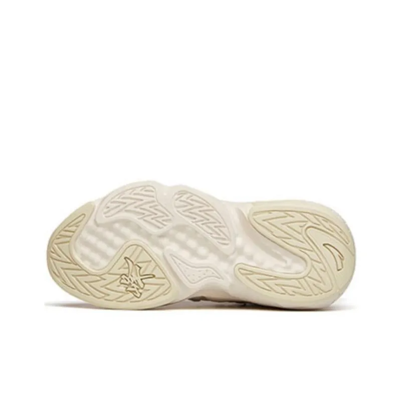 Anta Cushioned Slip-Resistant Abrasion-Resistant Low-Top Chunky Sneakers Women's Light Coffee-5
