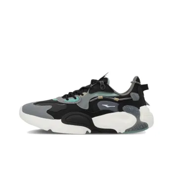 Erke Anti Slip And Wear Resistant Breathable Low Top Casual Shoes Men's It Is Black Gray green Jade