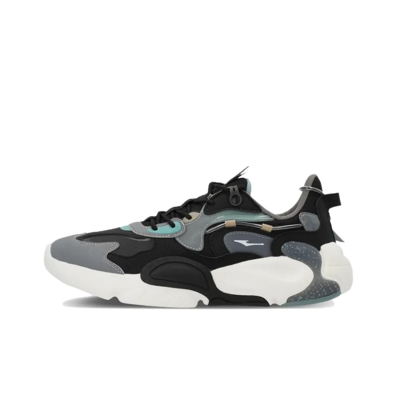 Erke Anti Slip And Wear Resistant Breathable Low Top Casual Shoes Men's It Is Black Gray green Jade-0