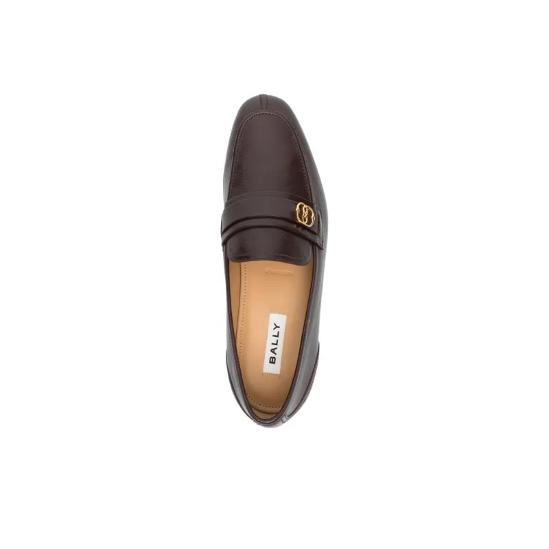 BALLY Suisse Logo plaque Leather Loafers-4