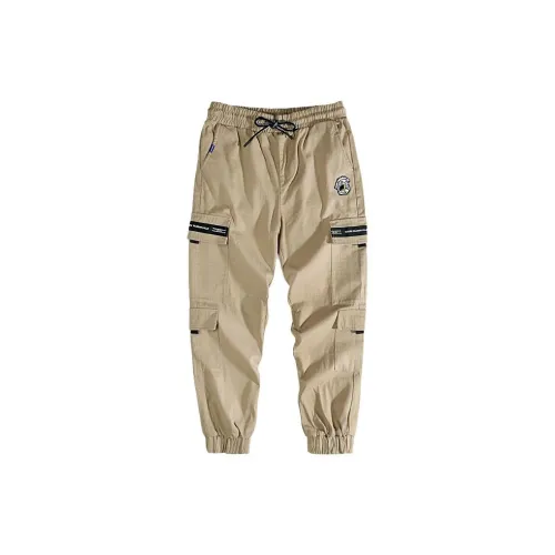 FAIRWHALE Cargo Pants Men Dark Khaki