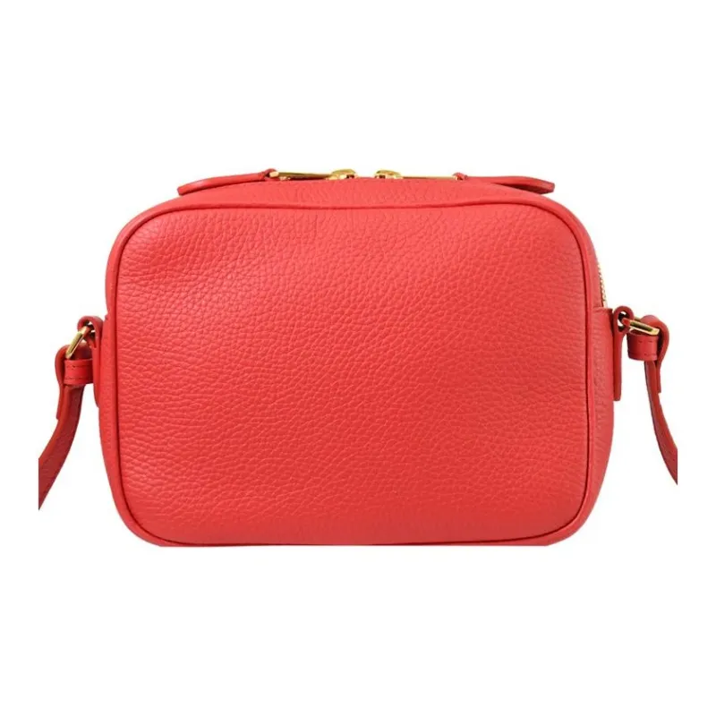Burberry Cow Leather Camera Bag Shoulder Bag Crossbody Bag Women's Red-1