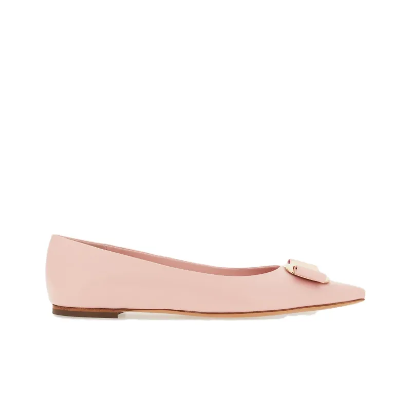FERRAGAMO Vara Casual Single Shoes 0.5cm Women's Pink-1