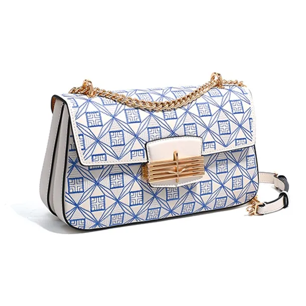 Forever Lucky Cow Leather Shoulder Bag, Crossbody Bag Small Size Women's Periwinkle Basket/Elegant Black/Moon White-13
