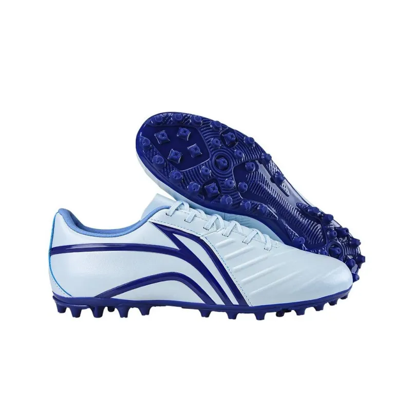 LiNing AG Rubber Short Studs Artificial Ground Cushioning Anti Slip And Wear Resistant Soccer Shoes Men's Blue White-1