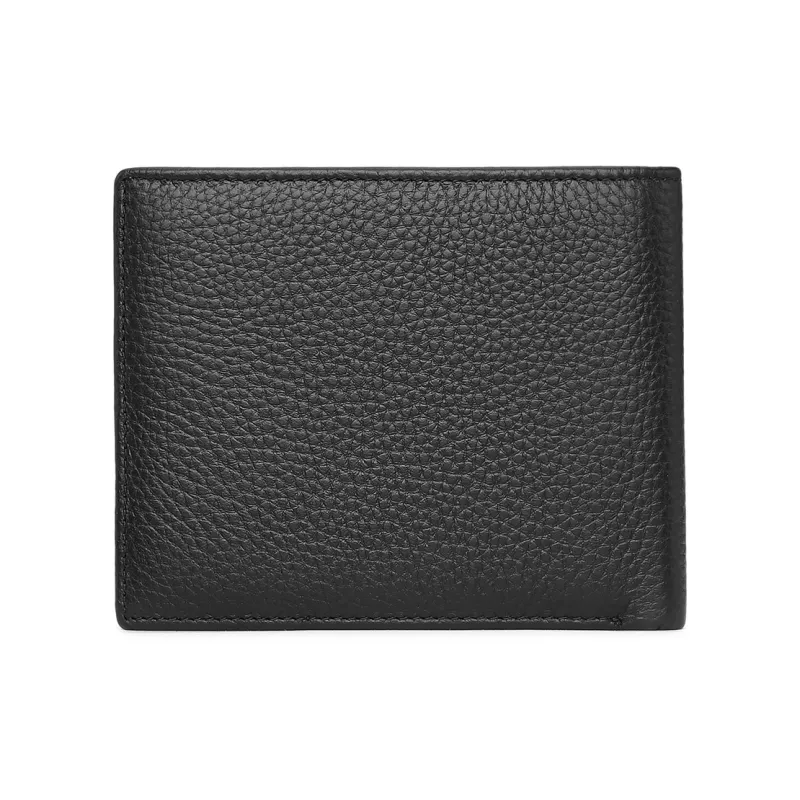 Playboy Top Grain Cow Leather Wallet Men's Black-4