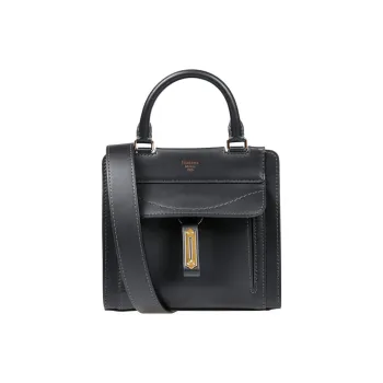 Fontana Milano 1915 Calfskin Shoulder Bag Crossbody Bag Handbag Women's Black