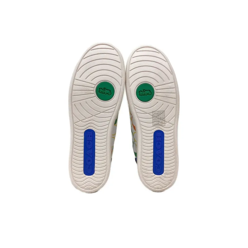 COACH Clip Slip Resistant Low Top Skateboard Shoes Women's White-5