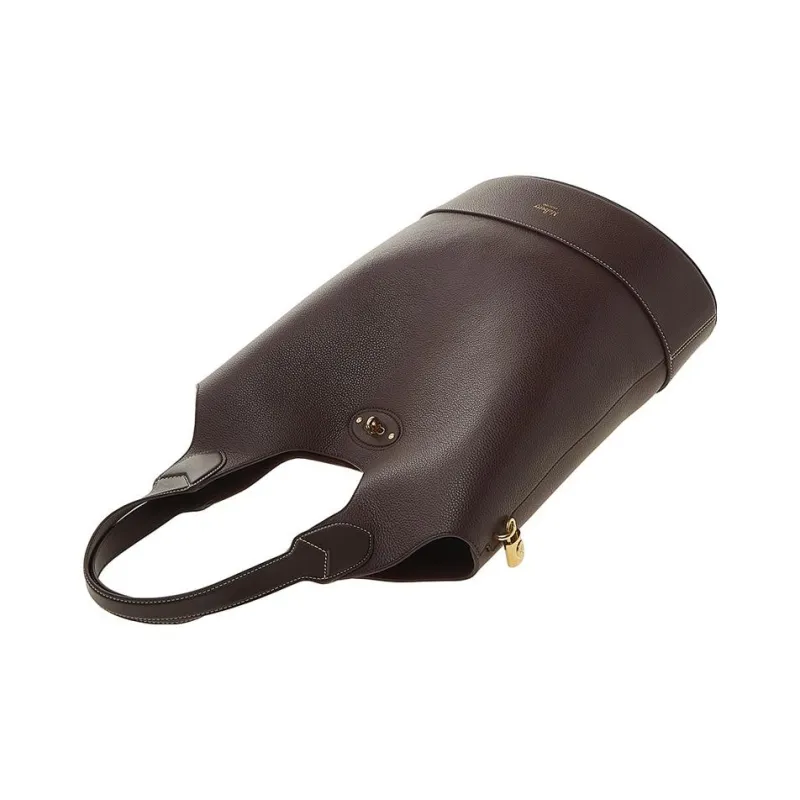 Mulberry Calfskin Bucket Bag Tote Bag Shopping Bag Shoulder Bag Handbag Regular Women's Brown-3