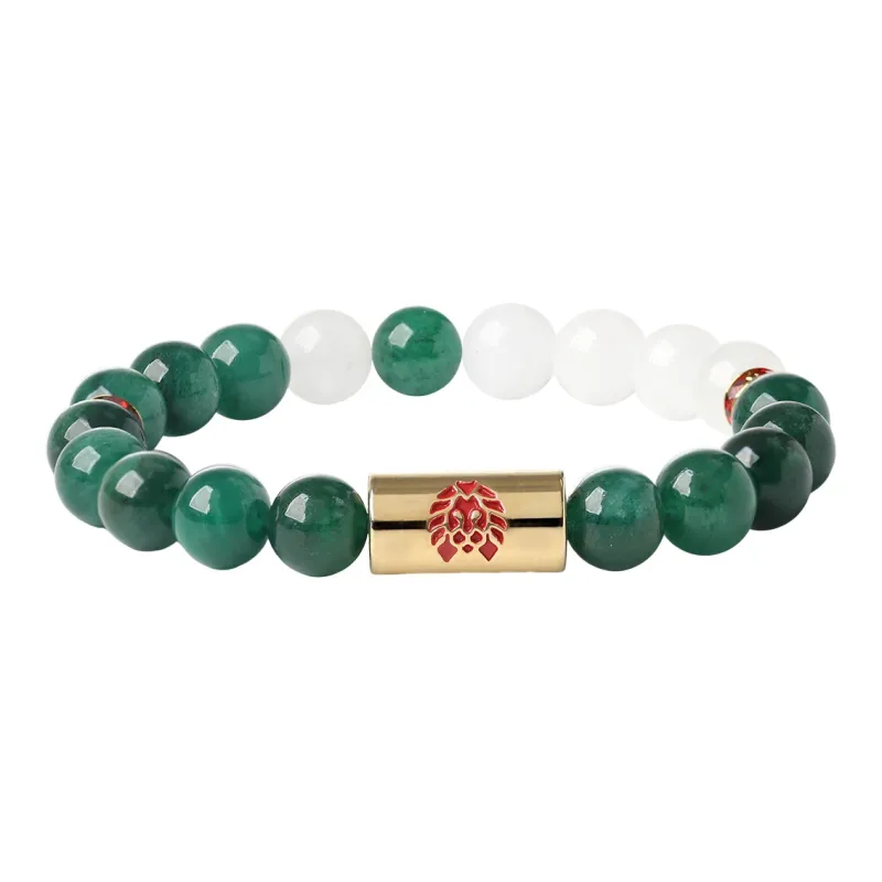 Rastaclat Chalcedony Small Lion Chinese Style Jade Bracelet Gift Box Set Unisex-5