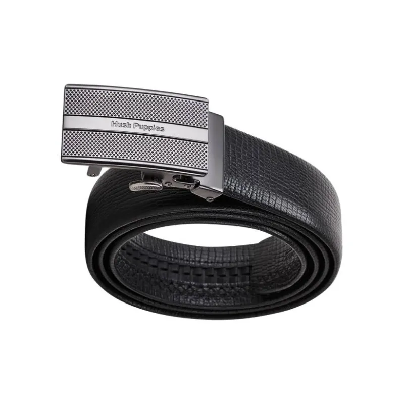 Hush Puppies Classic Minimalist Style Business Automatic Buckle Leather Belts Men's Width  3.5cm-2