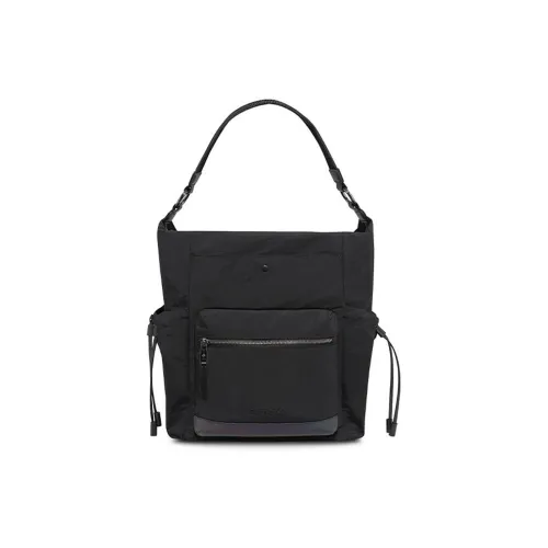 SAMSONITE Fabric Cow Leather Patchwork Tote Bag Shopping Bag Handbag Shoulder Bag Backpack Regular Women's Black