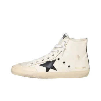 Golden Goose Francy High Top Skateboard Shoes Men's Beige Vintage Version