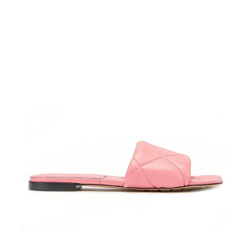 Bottega Veneta Lido Flat Sandal Pink Women's-1