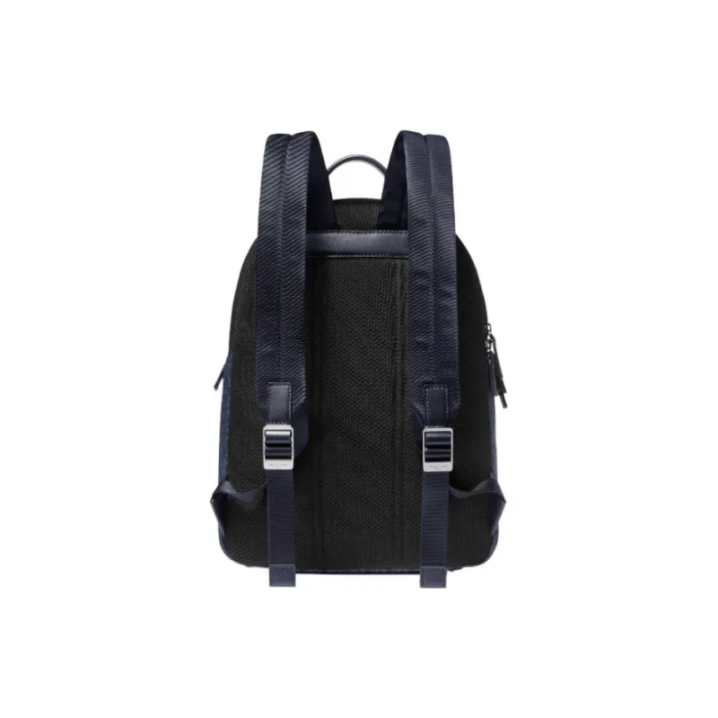 MICHAEL KORS Greyson Artificial Leather Backpack Men's Dark Gray With Blue Accents-2