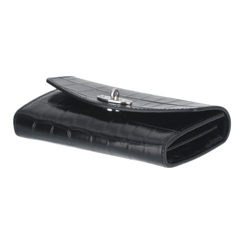Mulberry Darley Calfskin Wallet Women's Black-3