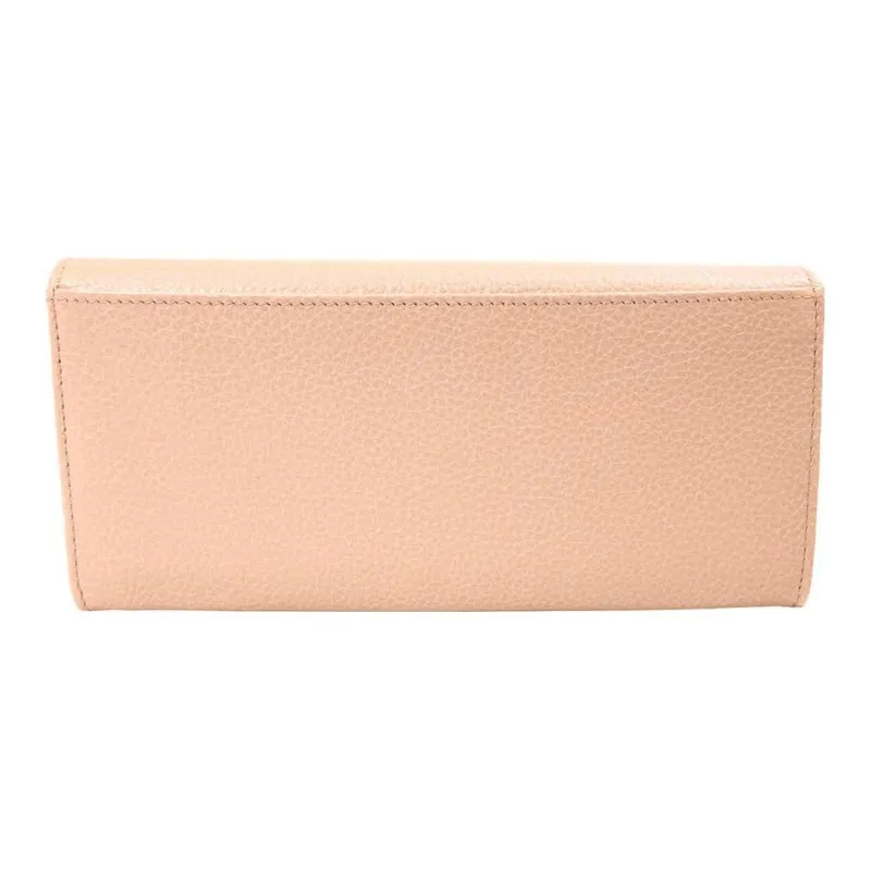 LONGCHAMP Le Foulonné Leather Wallet Women's Pink-2