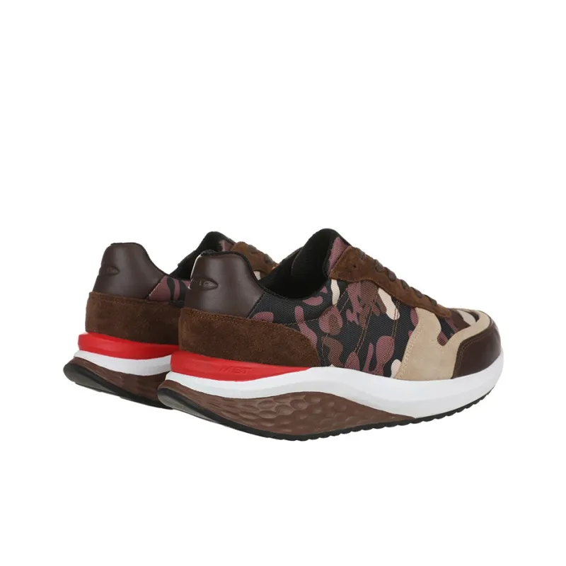 MBT Curved Sole Platform TIANO Low Top Running Shoes Men's Brown-3